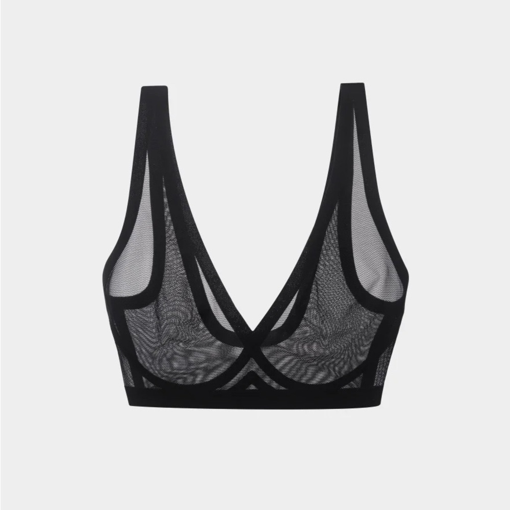 Sheer Black Mesh Bralette - EBY